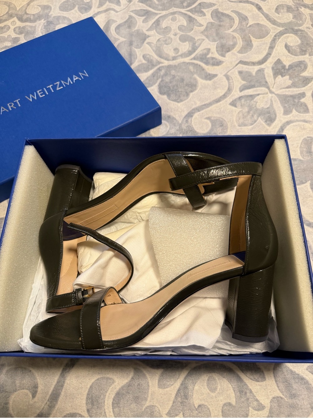 Stuart Weitzman leather heel sandals